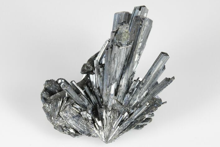 Lustrous, Metallic Stibnite Crystal Spray - China #175836